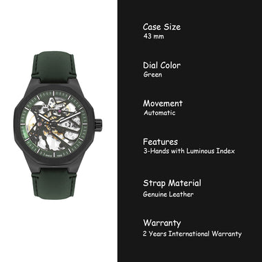 Lee Cooper Automatic Skeleton Men's Watch - LC07904.077