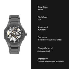 Lee Cooper Automatic Skeleton Men's Watch - LC07905.060