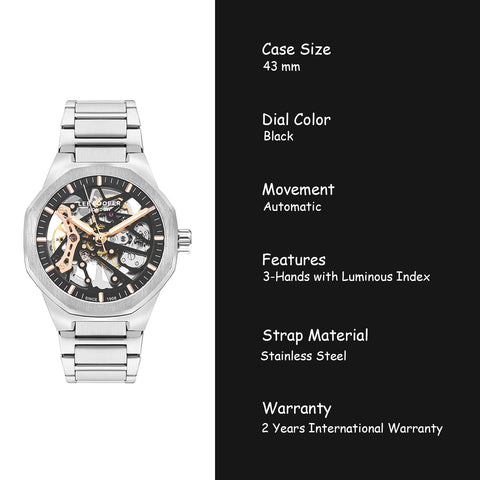 Lee Cooper Automatic Skeleton Men's Watch - LC07905.360