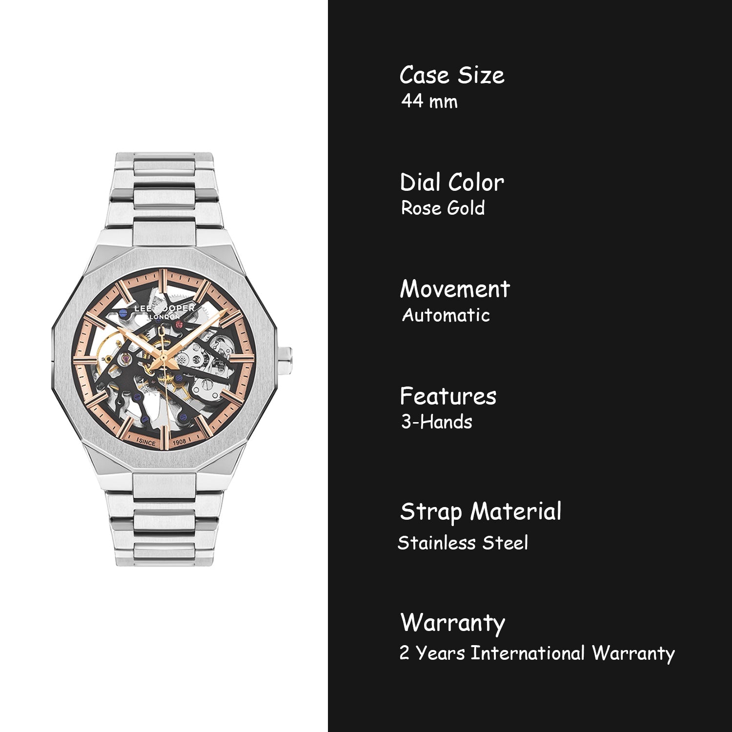 Lee Cooper Automatic Skeleton Men's Watch - LC07906.550