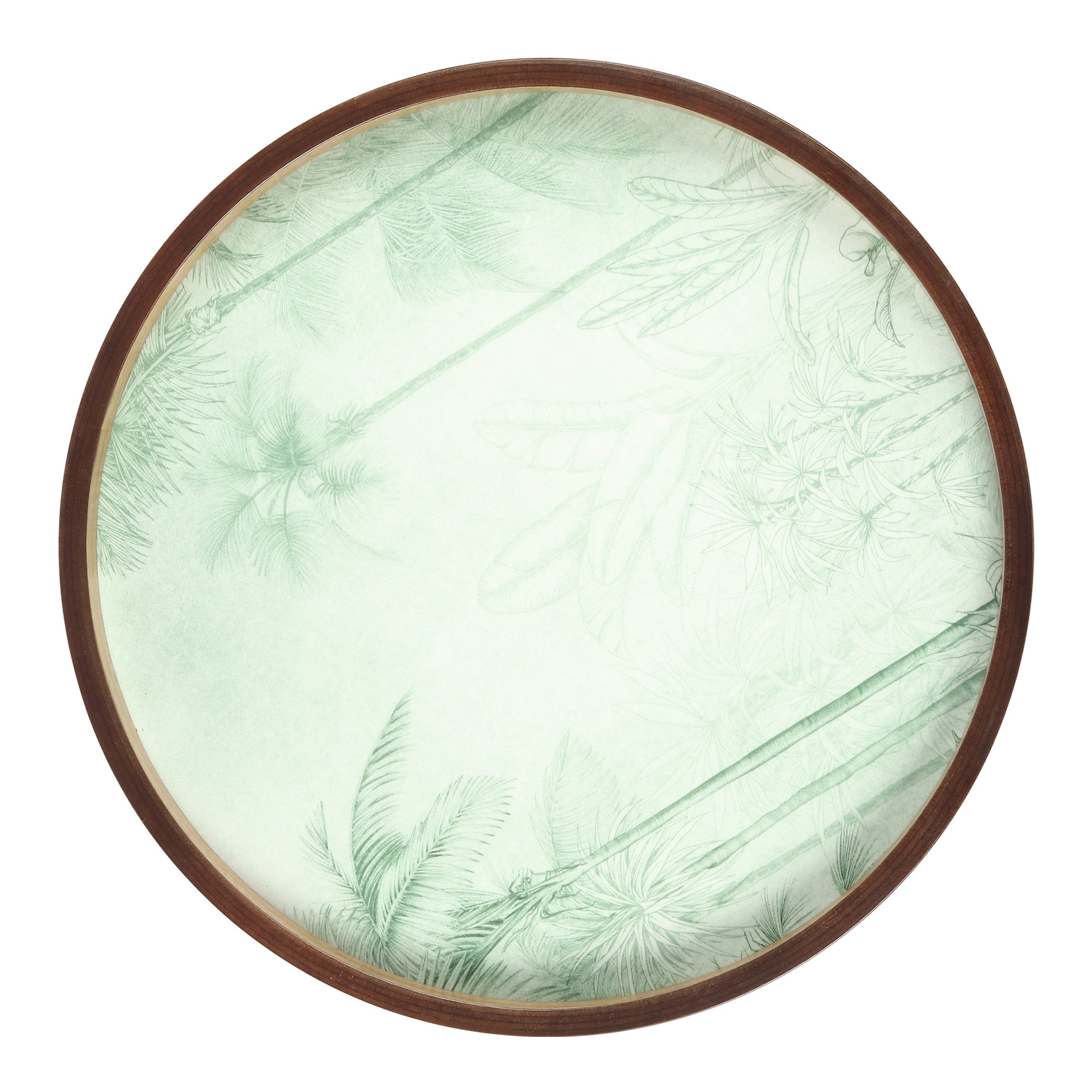 De Maison Decor Round Wooden Side Table Set of 2 -  Brown & White 