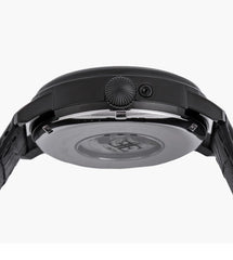 EARNSHAW WESTMINSTER Mechanical Automatic Black Round Dial Men's Watch- ES-8095-05