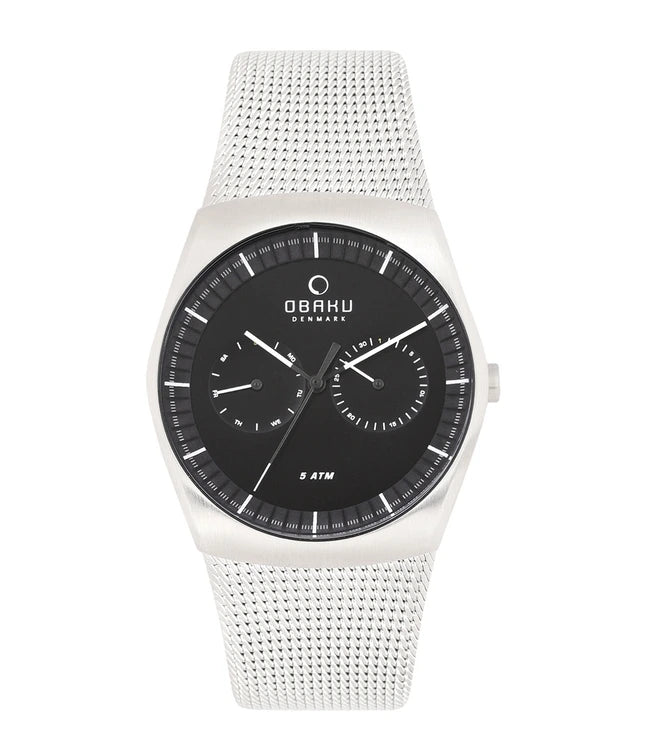 Obaku Jord Onyxx Multifunction Brown Round Dial Men's Watch -  V176GMCBMC