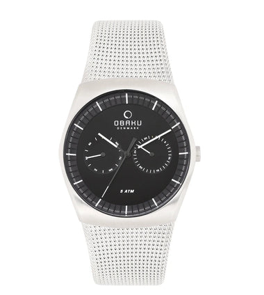 Obaku Jord Onyxx Multifunction Brown Round Dial Men's Watch -  V176GMCBMC