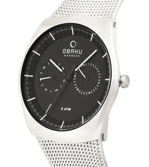 Obaku Jord Onyxx Multifunction Brown Round Dial Men's Watch -  V176GMCBMC