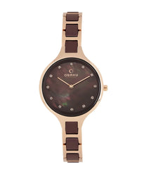 Obaku Iris 
Coffee  Analouge Brown Round Dial Women's Watch -  V218LXVNSN