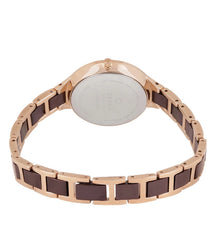 Obaku Iris 
Coffee  Analouge Brown Round Dial Women's Watch -  V218LXVNSN