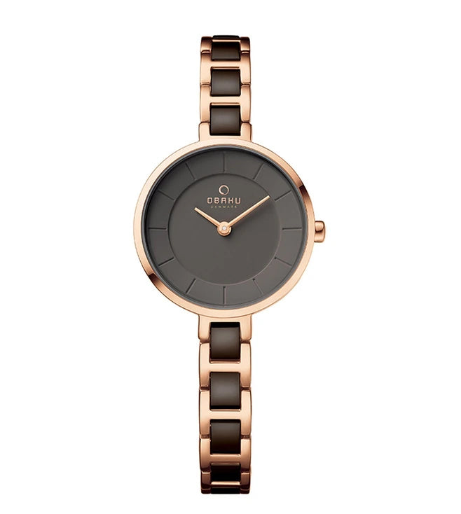 Obaku Vind Coffee Analouge  Brown Round Dial Women's Watch -  V183LXVNSV