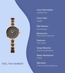 Obaku Vind Coffee Analouge  Brown Round Dial Women's Watch -  V183LXVNSV