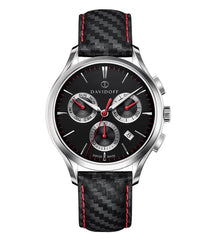 DAVIDOFF SWISS MADE Essential No.1 Chronograph Black Round Dial Men's Watch- 23046