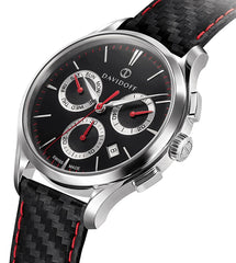 DAVIDOFF SWISS MADE Essential No.1 Chronograph Black Round Dial Men's Watch- 23046