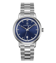 DAVIDOFF SWISS MADE Essential No.2 Quartz Blue Round Dial Men's Watch- 23040