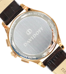 DAVIDOFF SWISS MADE Essential No.1 Chronograph Brown Round Dial Men's Watch- 23045