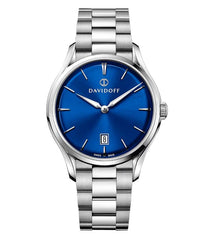 DAVIDOFF SWISS MADE Essential No.1 Quartz Blue Round Dial Men's Watch- 22901
