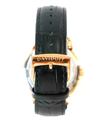DAVIDOFF SWISS MADE Essential No.1 Quartz Black Round Dial Men's Watch- 22902