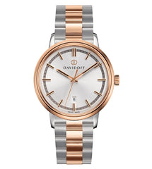 DAVIDOFF SWISS MADE Essential No.2 Quartz Silver Round Dial Men's Watch- 23041