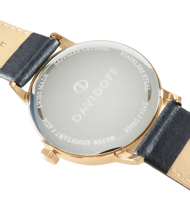 Davidoff SWISS MADE 23035 ESSENTIALS No. 2 Quartz Swiss Made Watch For Men