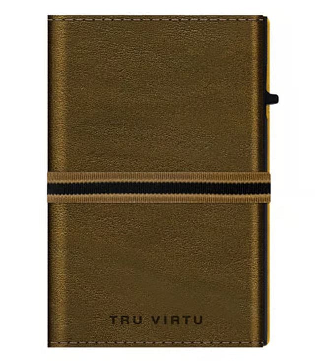 Tru Virtu 29104060108 Strap Cross Edition Green Solid Pattern Wallet