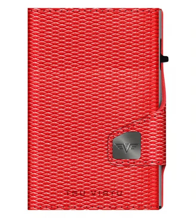 Tru Virtu 24104200405 Premium Edition Red Textured Pattern Wallet