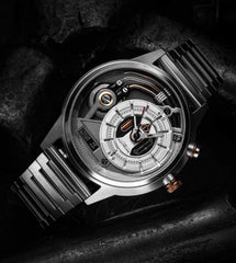 The ELECTRICIANZ ZZ-A3C/01 STEEL Z Swiss Design 5 LED Nightlight Inhouse Electric Module Watch For Men