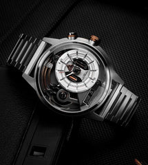 The ELECTRICIANZ ZZ-A3C/01 STEEL Z Swiss Design 5 LED Nightlight Inhouse Electric Module Watch For Men