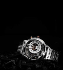 The ELECTRICIANZ ZZ-A3C/01 STEEL Z Swiss Design 5 LED Nightlight Inhouse Electric Module Watch For Men