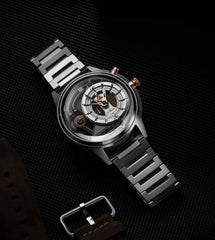 The ELECTRICIANZ ZZ-A3C/01 STEEL Z Swiss Design 5 LED Nightlight Inhouse Electric Module Watch For Men