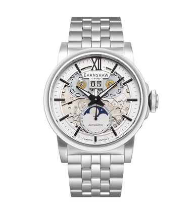 EARNSHAW Architects Limited Edition Automatic Skeleton Moonphase Watch For Men's -ES-8241-11