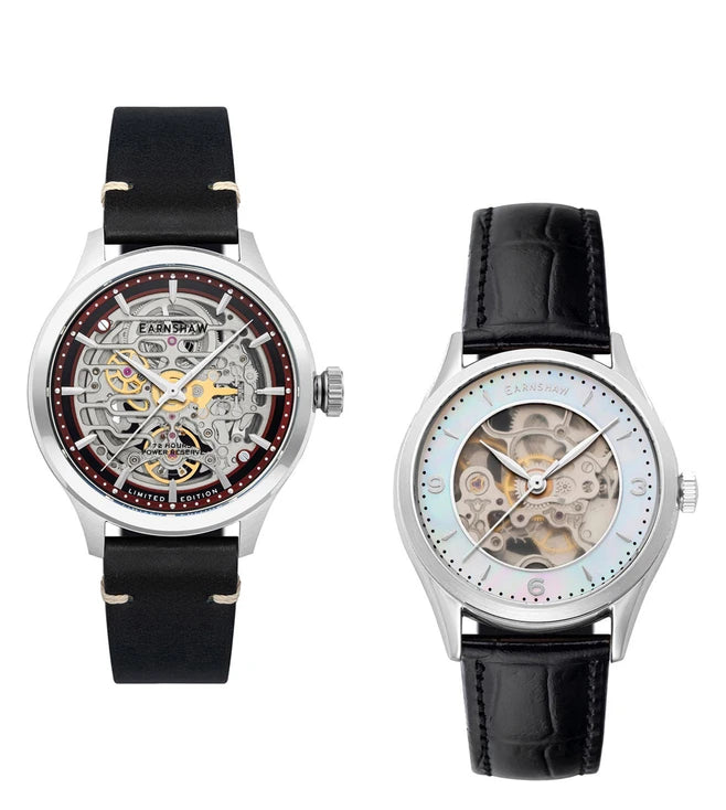 Earnshaw Baron and Isabella Automatic Round Dial Couple Watch - ES-8229-SET-03