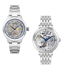 Earnshaw Baron and Nightingale Automatic Round Dial Couple Watch - ES-8229-SET-01