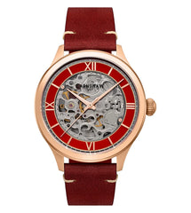 Earnshaw Baron and Anning Automatic Skeleton Round Dial Couple Watch - ES-8230- SET-01