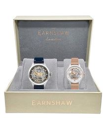 Earnshaw Baron and Anning 72 hours Power Reserve Automatic Round Dial Couple Watch - ES-8229-SET-05