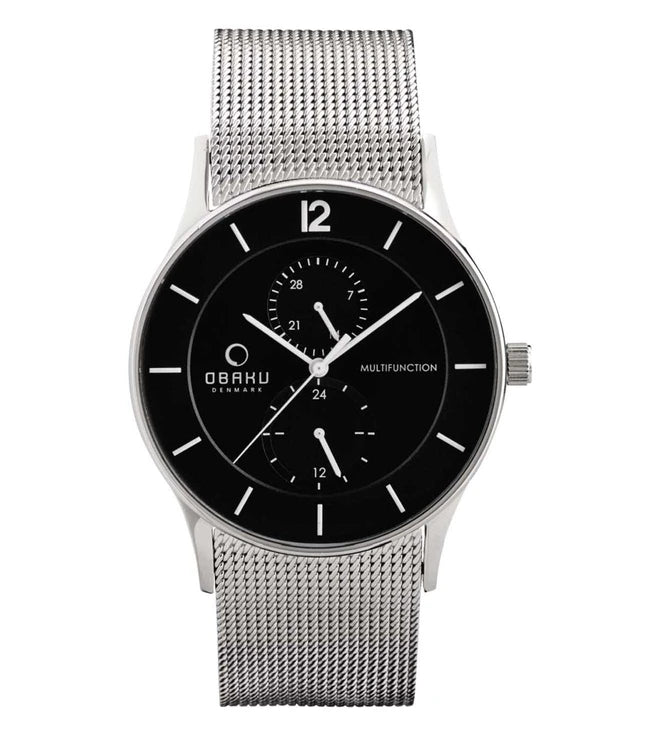 Obaku Torden Onyx Multifunction Brown Round Dial Men's Watch -  V157GMCBMC