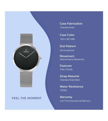 Obaku Papir 
Lille-Onyx Analouge Brown Round Dial Women's Watch -  V230LXCBMC