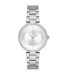 Ferro Quartz Silver Round Dial Women's Watch - F21129A-A