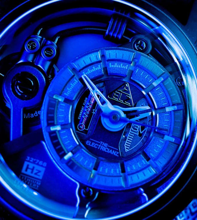 The Electricianz The Steel Z Night Light Quartz Men's Watch - ZZ-A4C/04-CLB