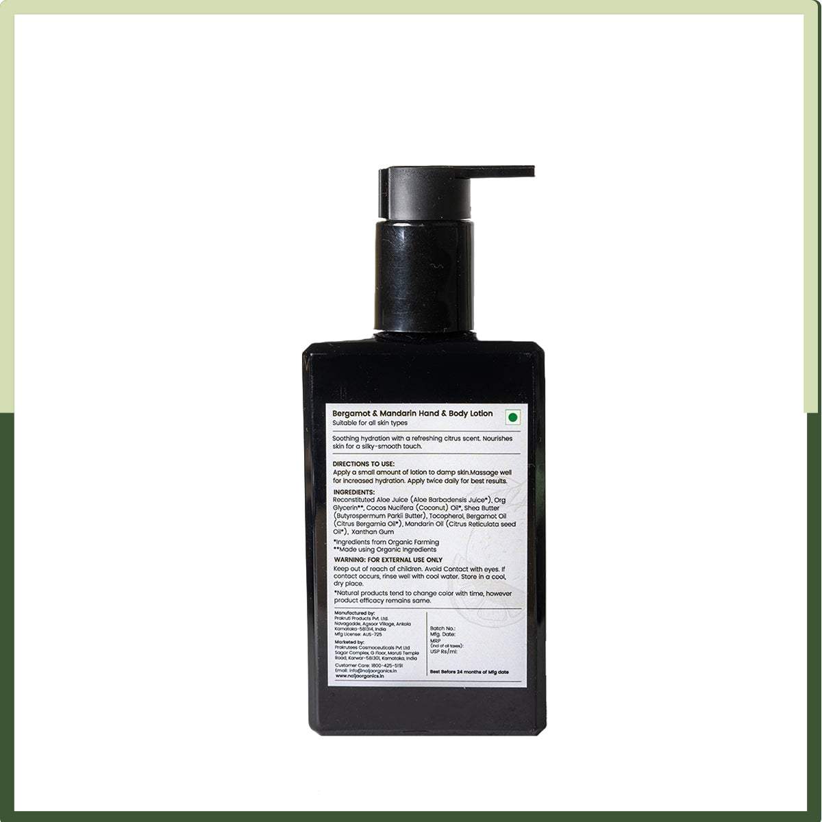 Naija Organics Bergamot and Mandarin Hand & Body Lotion - 50 ml