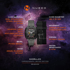 Nubeo Magellan Chronograph Limited Edition Men's Watch - NB-6024-0N