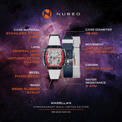 Nubeo Magellan Chronograph Nasa Limited Edition Men's Watch - NB-6024-NAS-02