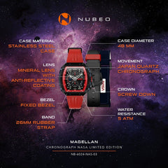 Nubeo Magellan Chronograph Nasa Limited Edition Men's Watch - NB-6024-NAS-03