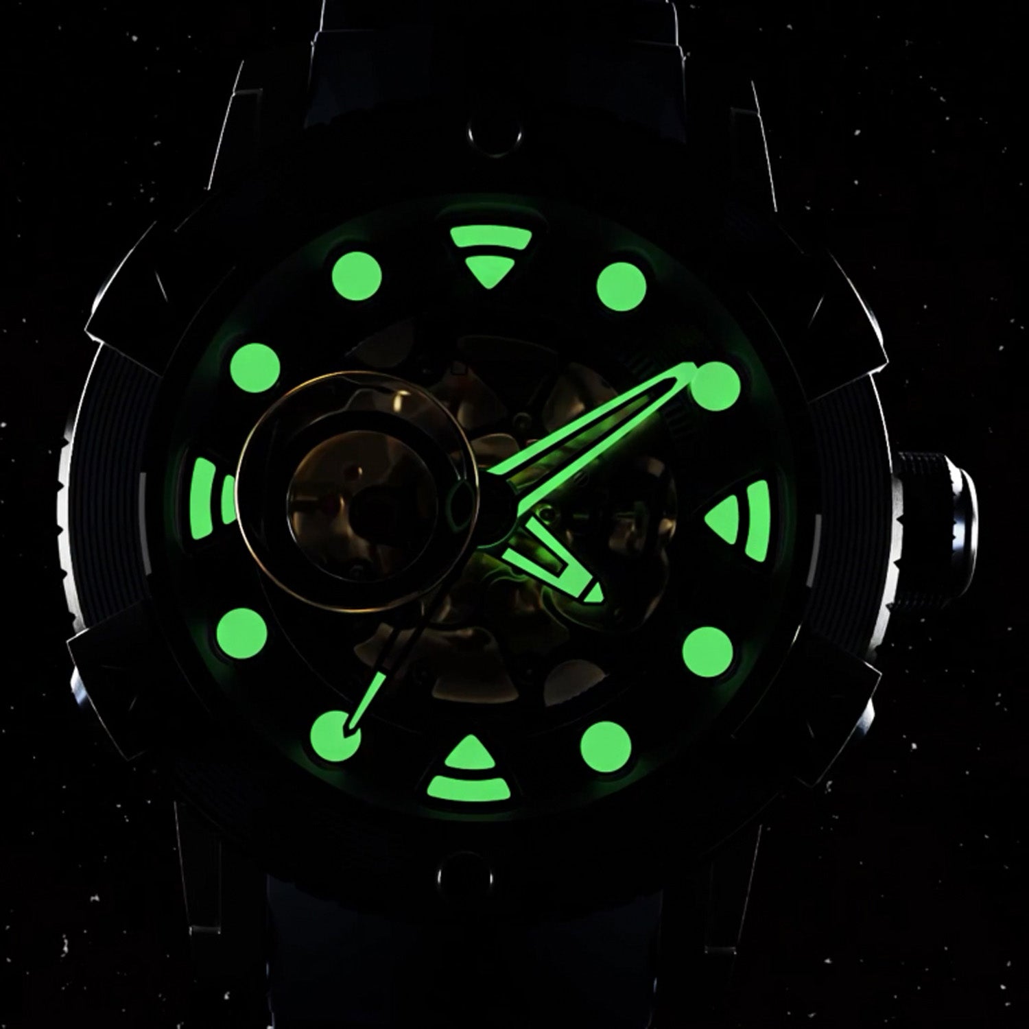 Nubeo Gemini Automatic Skeleton Men's Watch- NB-6041-02