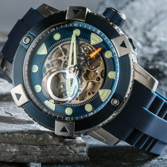 Nubeo Gemini Automatic Skeleton Men's Watch- NB-6041-02