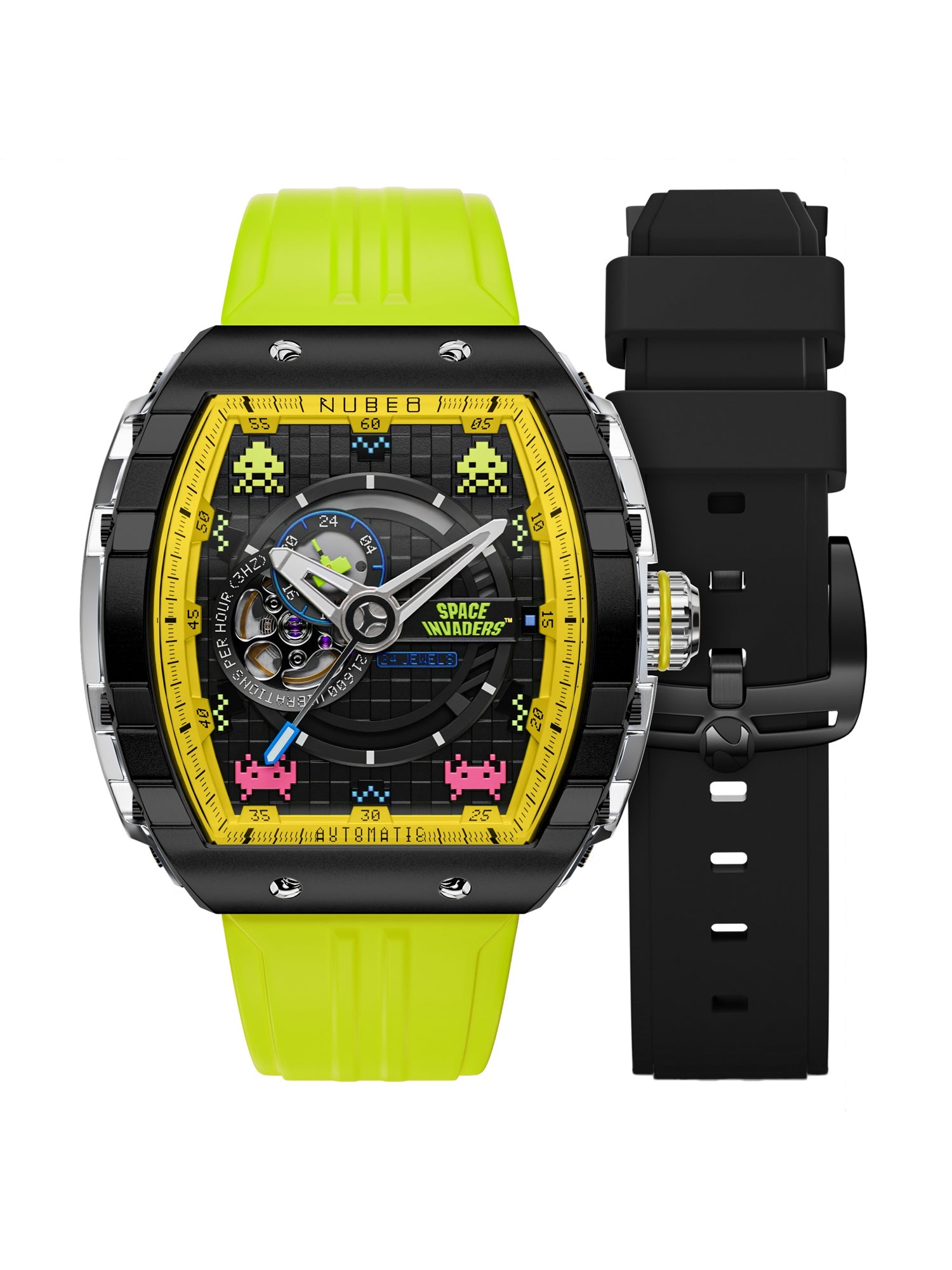 Nubeo Magellan Automatic Space Invaders Men's Watch - NB-6047-SI-01