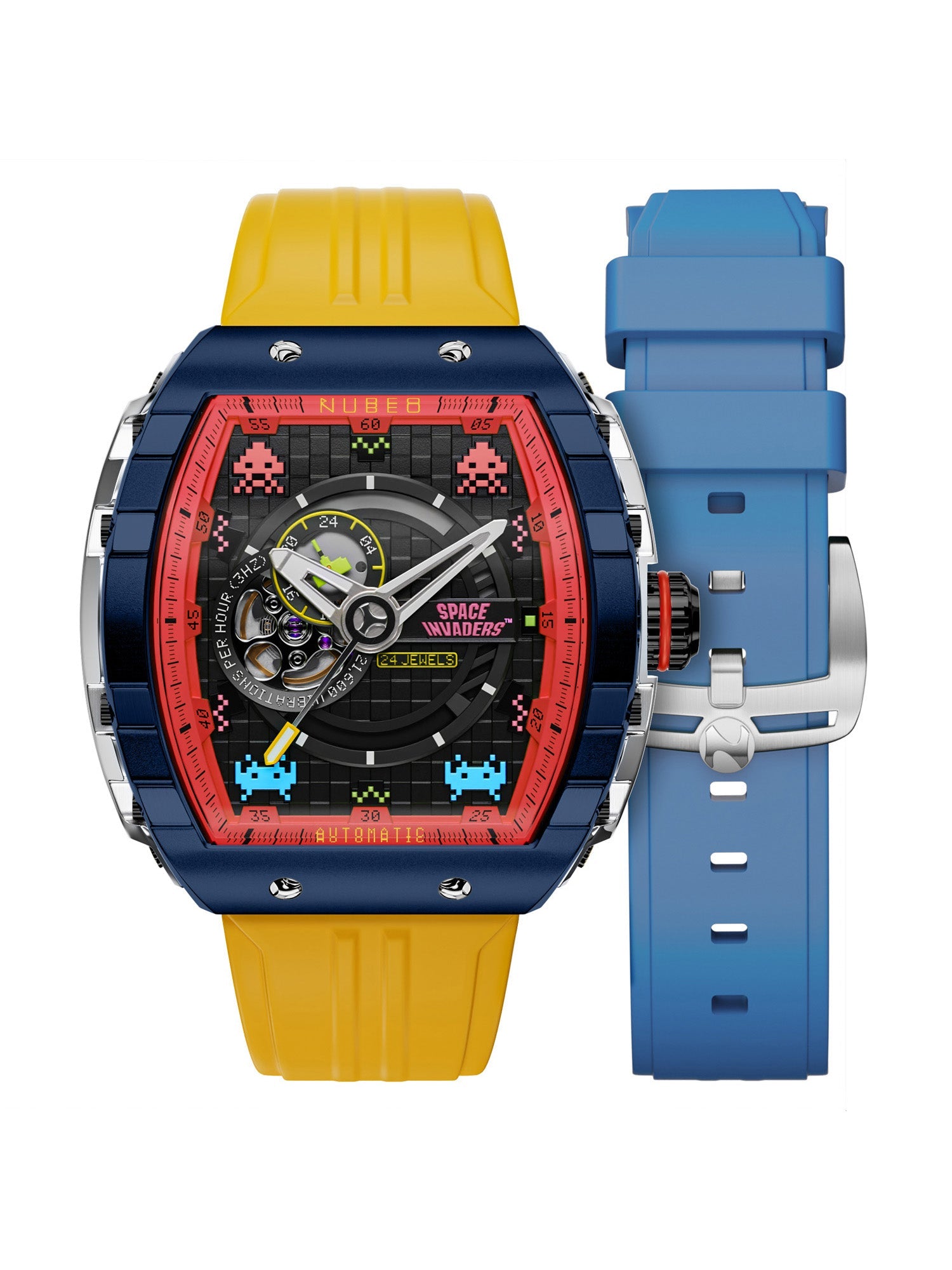 Nubeo Magellan Automatic Space Invaders Men's Watch - NB-6047-SI-02