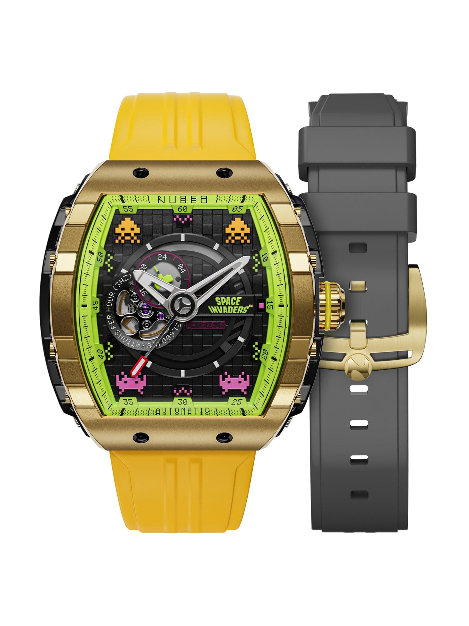 Nubeo Magellan Automatic Space Invaders Men's Watch - NB-6047-SI-03