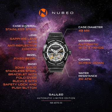 Nubeo Galileo Automatic Limited Edition Men's Watch - NB-6070-33