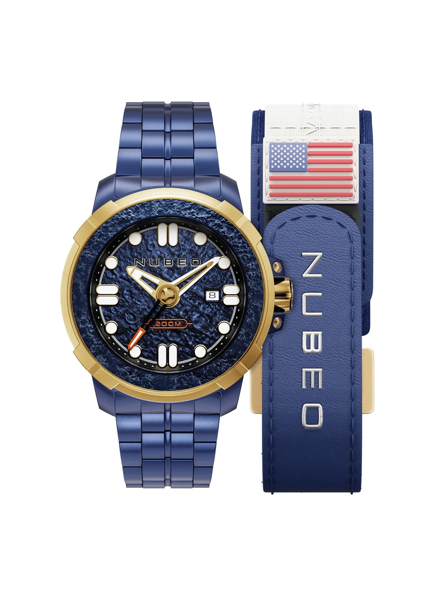 Nubeo Apollo Limited Edition Automatic Men's Watch with Additional Strap - NB-6072-33