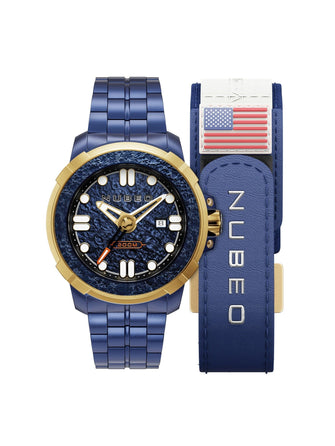 Nubeo Apollo Limited Edition Automatic Men's Watch with Additional Strap - NB-6072-33