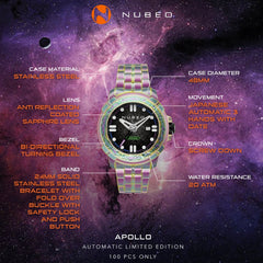 Nubeo Apollo Automatic Limited Edition 21 Jewels Men's Watch -  NB-6072-44