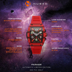 Nubeo Parker Automatic Limited Edition 21 Jewels Men's Watch -  NB-6079-02